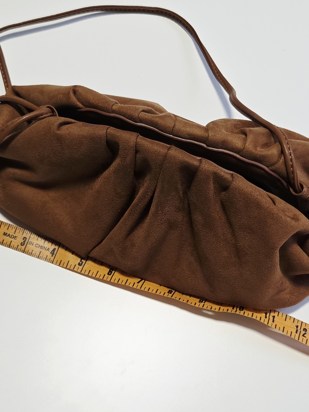 Banana Republic Suede Gathered Clutch Bag in Brown - Picture 5 of 10